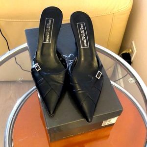 Shoes and soft black leather.